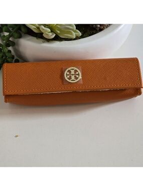 Tory burch glasses textured case color orange